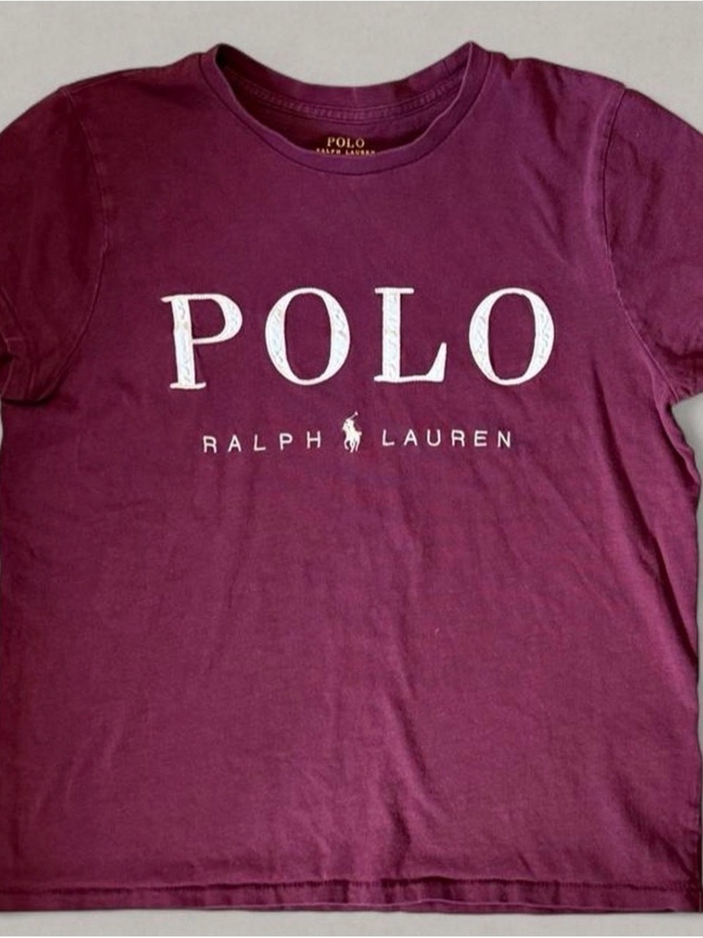 Polo by Ralph Lauren Purple Tee with Logo Print